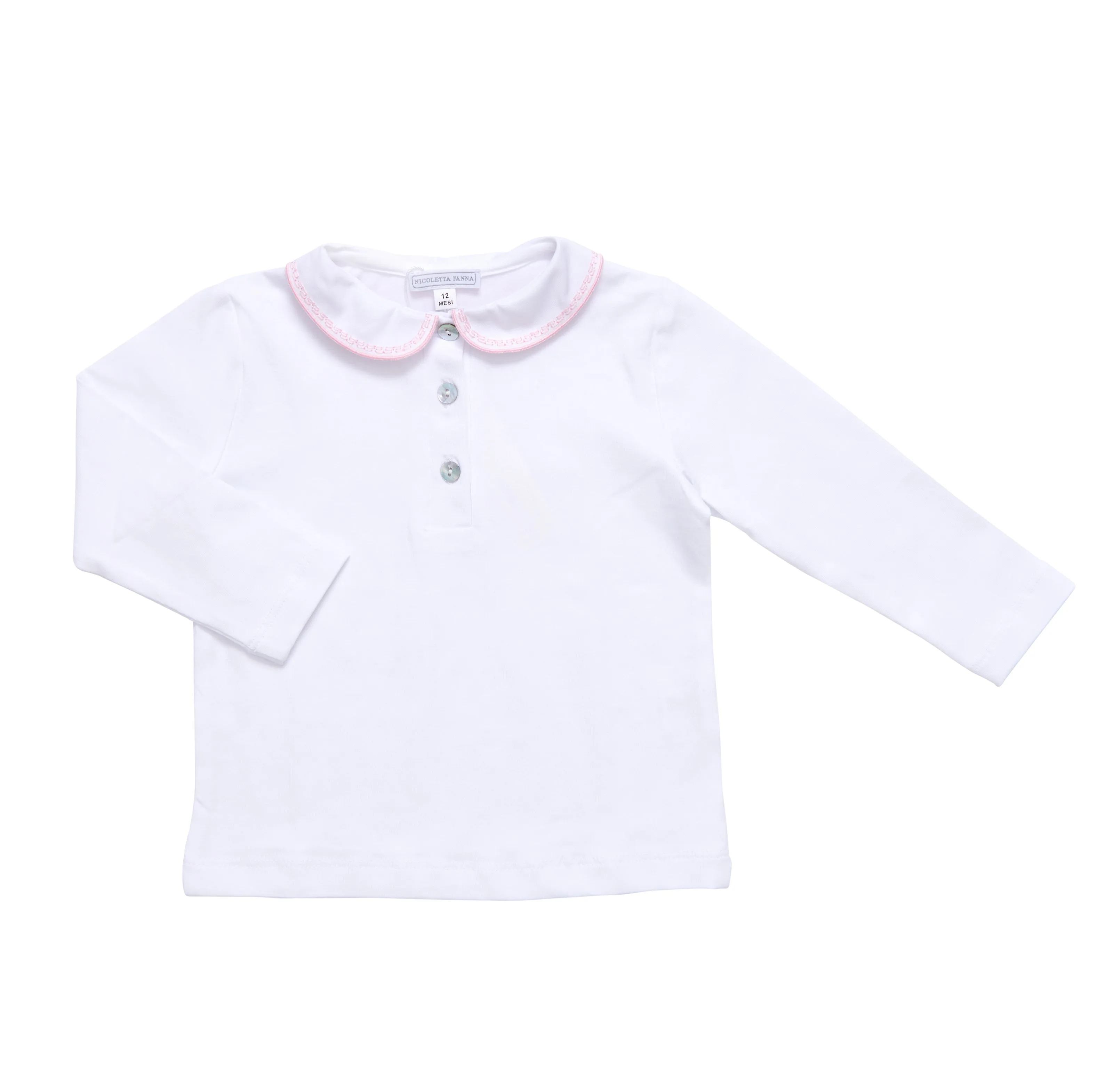 T-shirt long sleeves - pink trim
