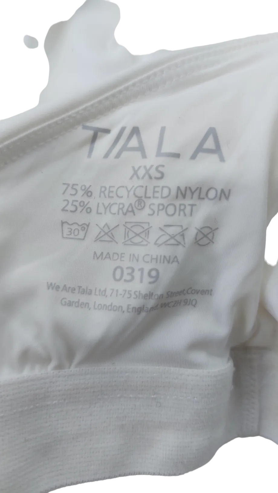 T/ALA White Skinluxe Built In Support Active Dress UK XXS-XS