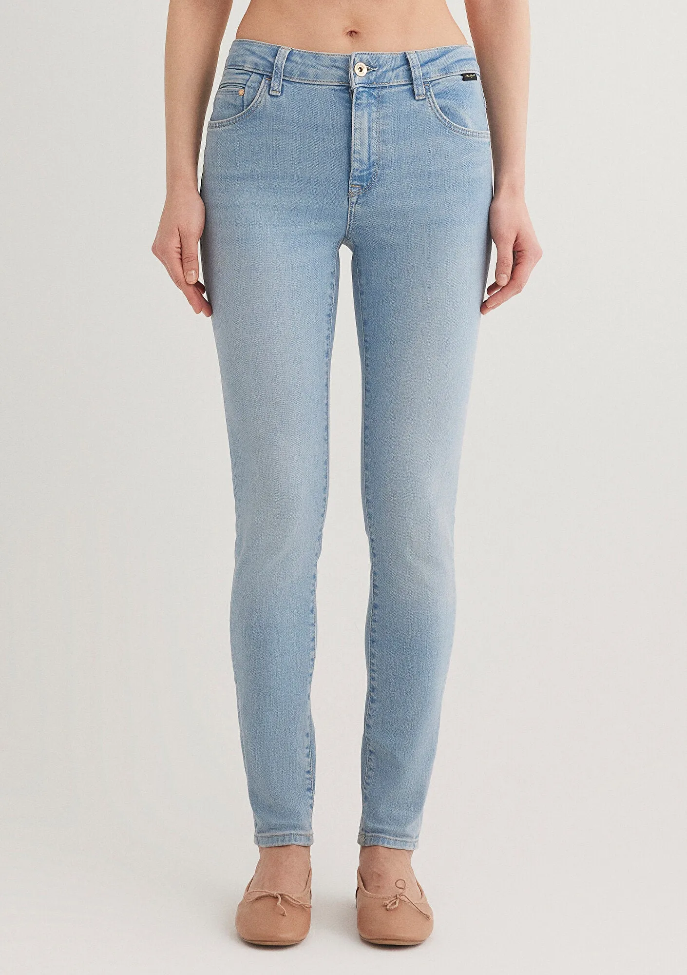 Tess Light Blue Gold Premium Jean Pants