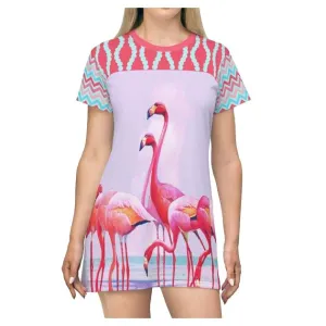 The Lucky Flamingo T-shirt Dress