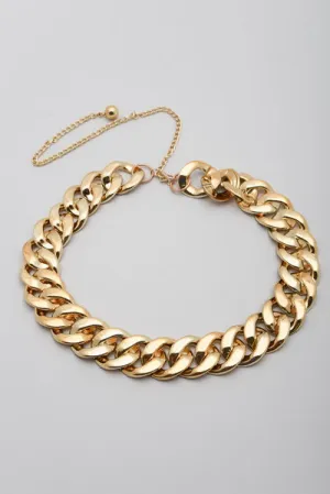 THICK GOLD CHAIN BELT | 40BT606