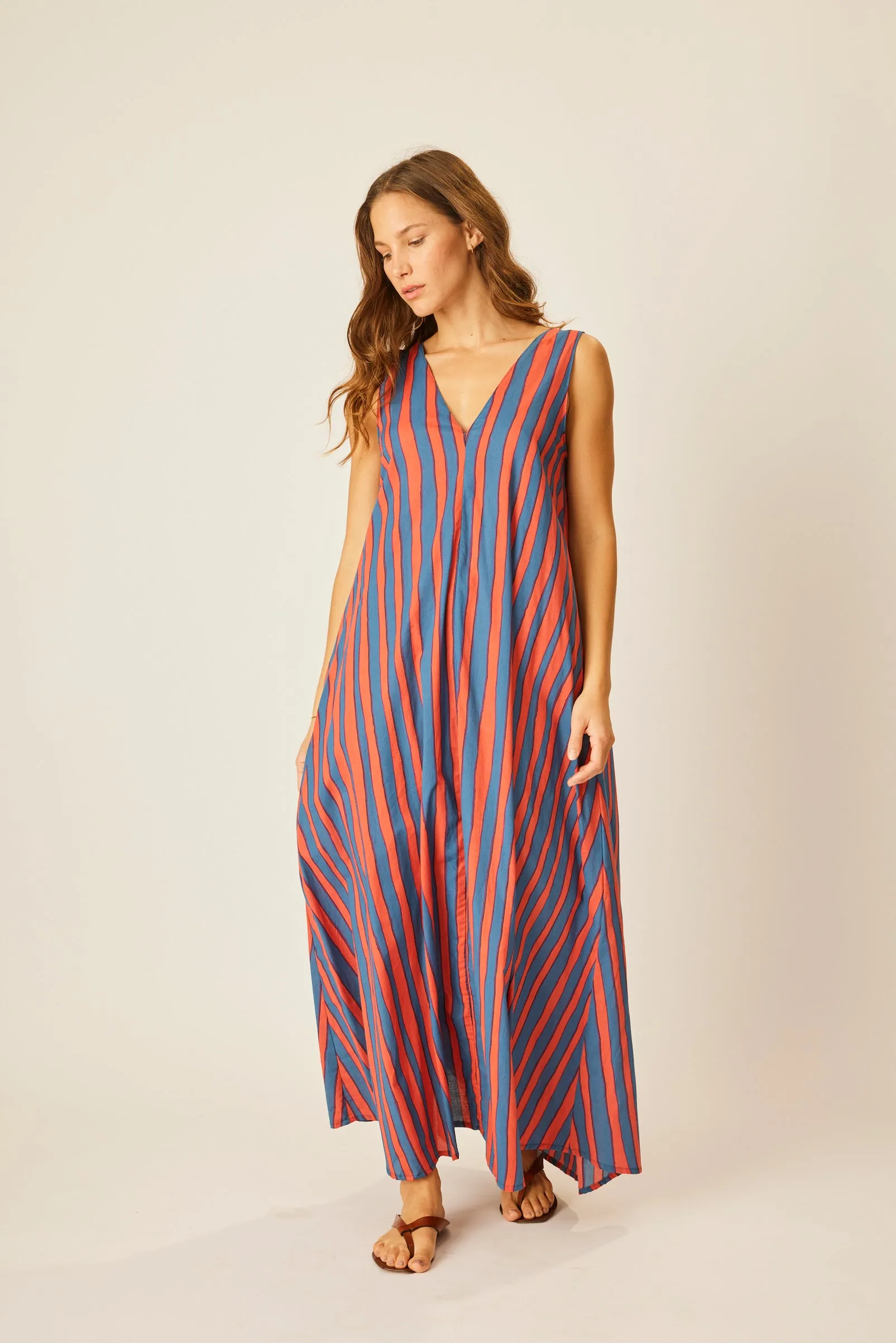 TOVA MAXI WITH CONTRASTING BELT