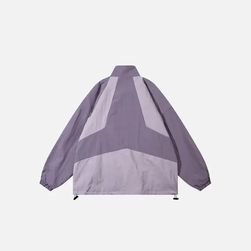 Trendy Y2K Jacket with V-Neck Collar and Zipper Closure