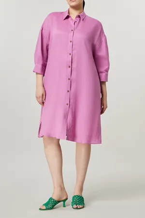 TUBO PEONY LINEN SHIRT DRESS