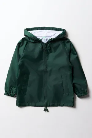 Unisex Primary School Rain Jacket Green