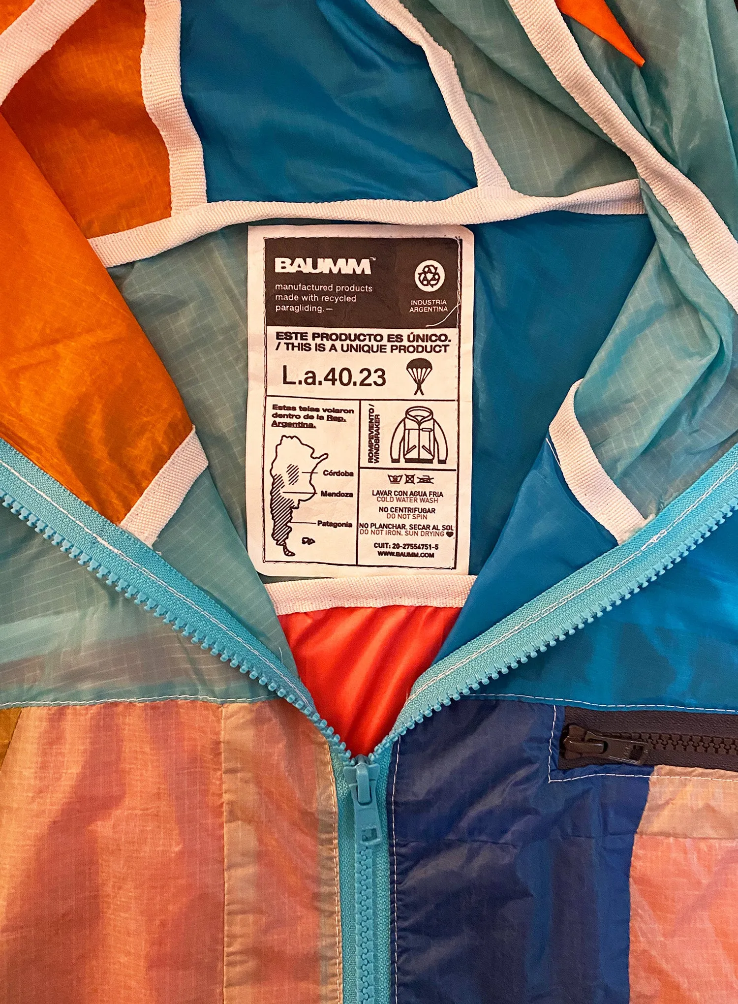 Upcycled Parachute Jacket (Large - L.a.40.23)