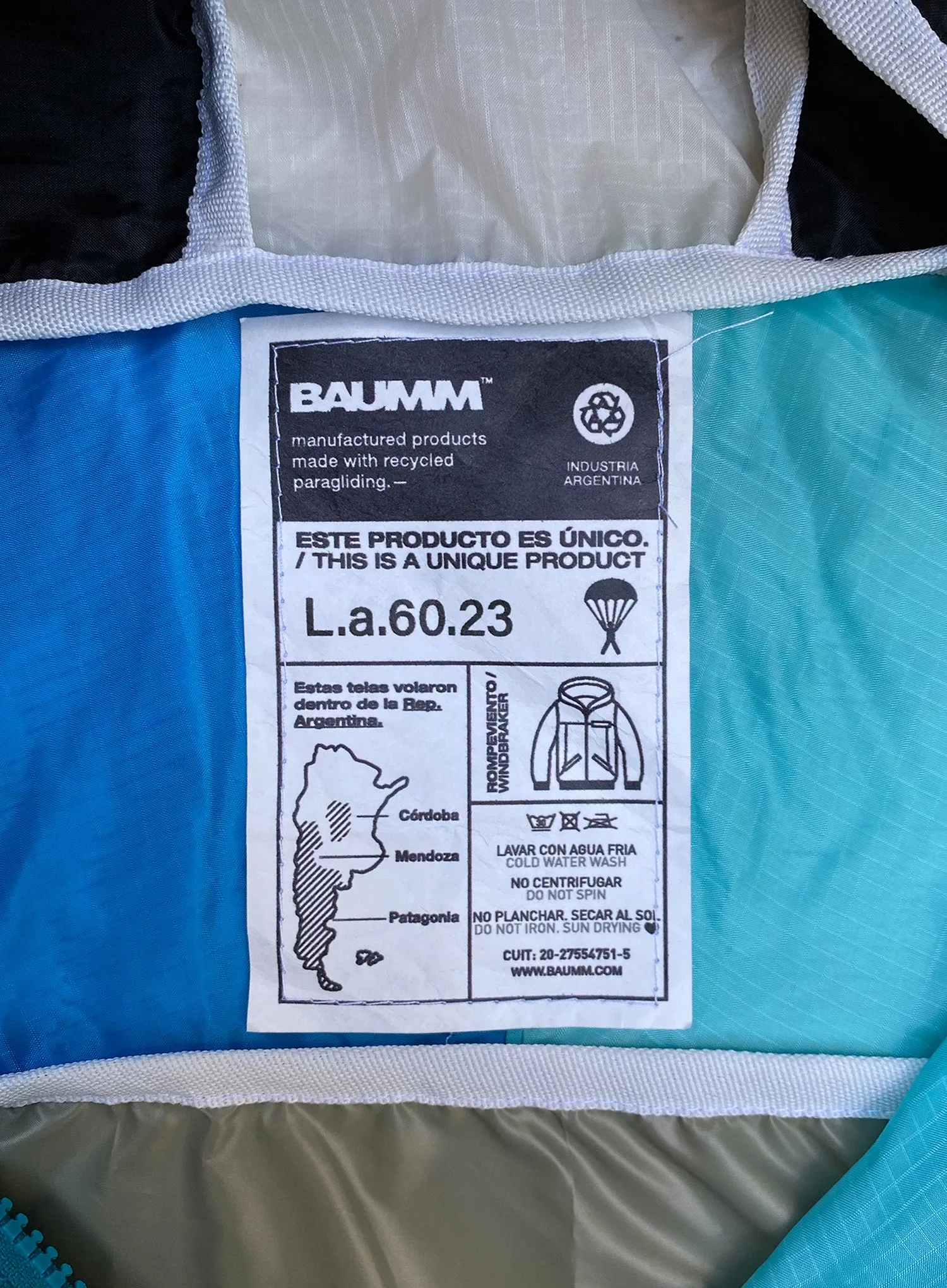 Upcycled Parachute Jacket (Large - L.a.60.23)