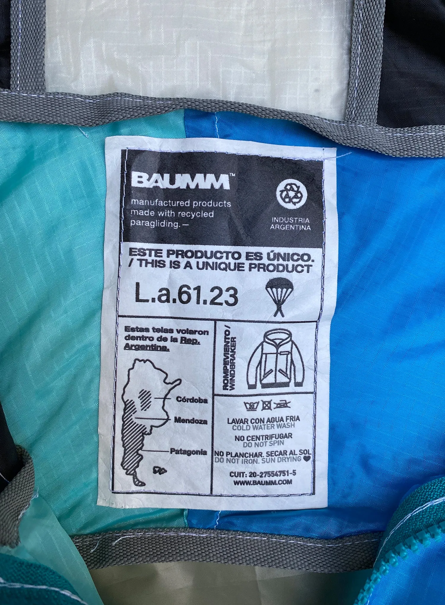 Upcycled Parachute Jacket (Large - L.a.61.23)