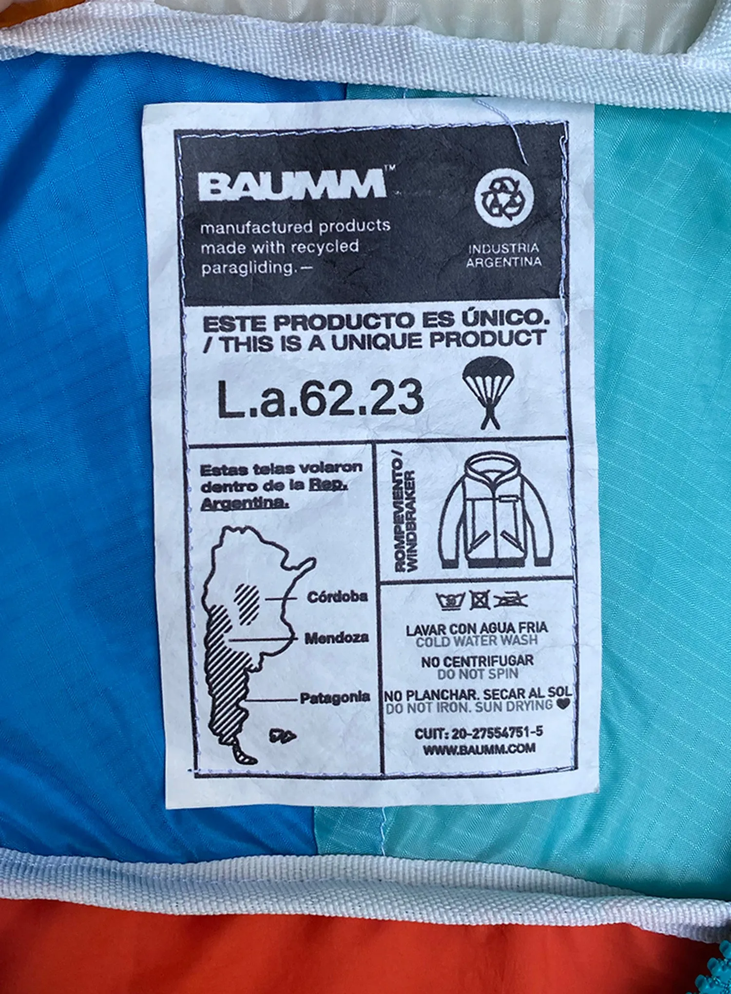 Upcycled Parachute Jacket (Large - L.a.62.23)