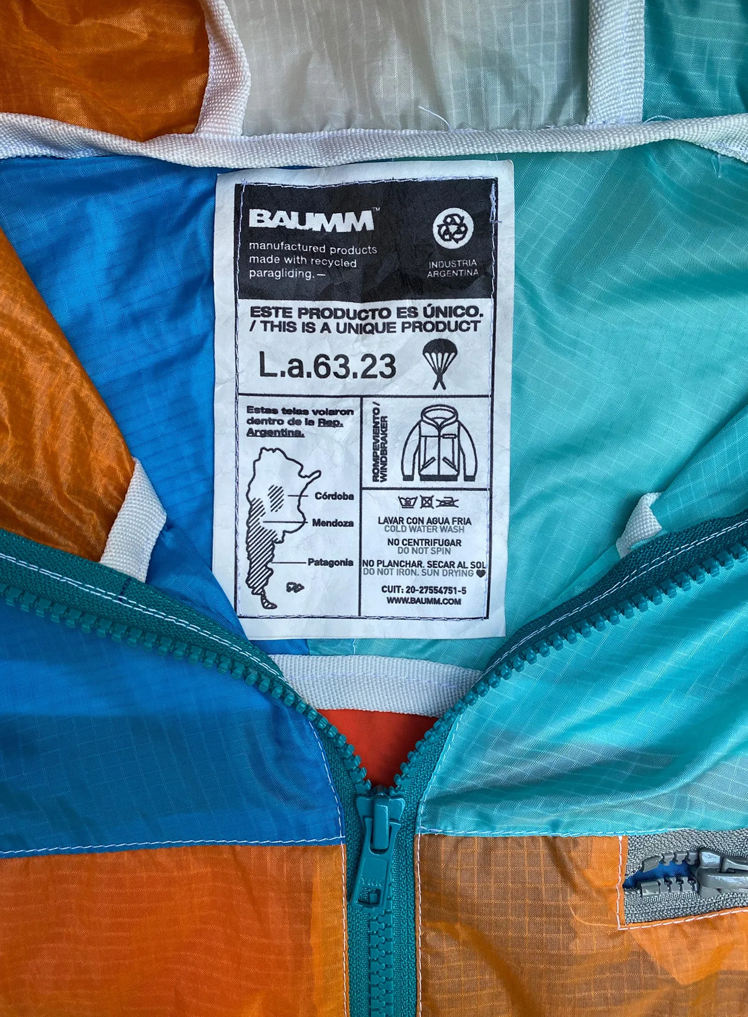 Upcycled Parachute Jacket (Large - L.a.63.23)