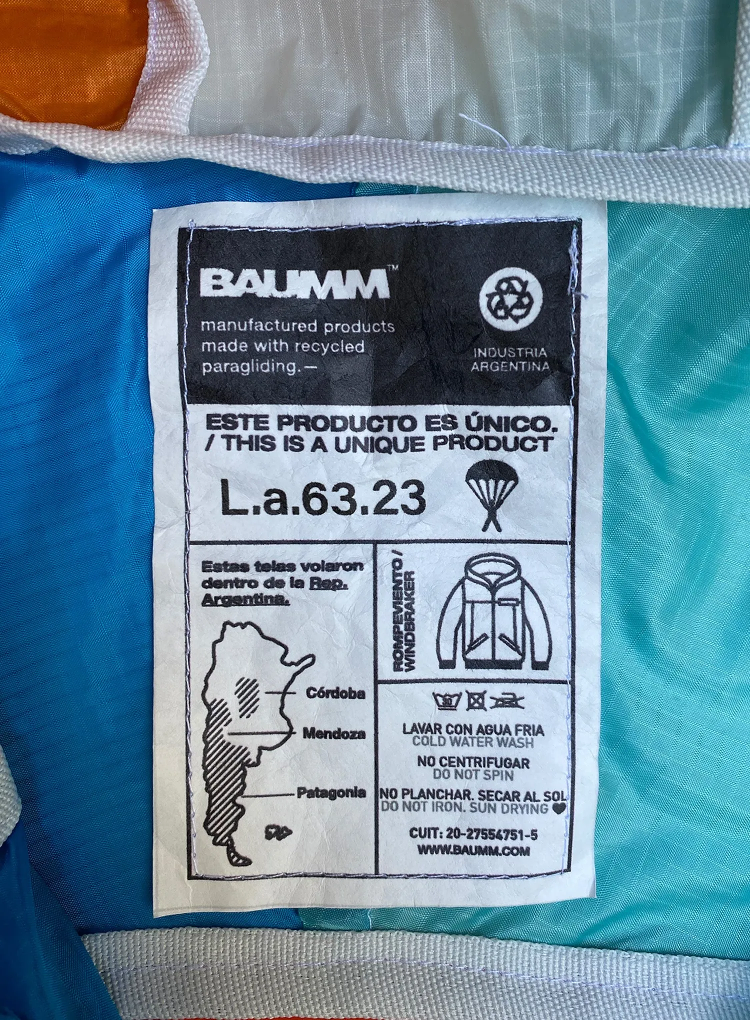 Upcycled Parachute Jacket (Large - L.a.63.23)
