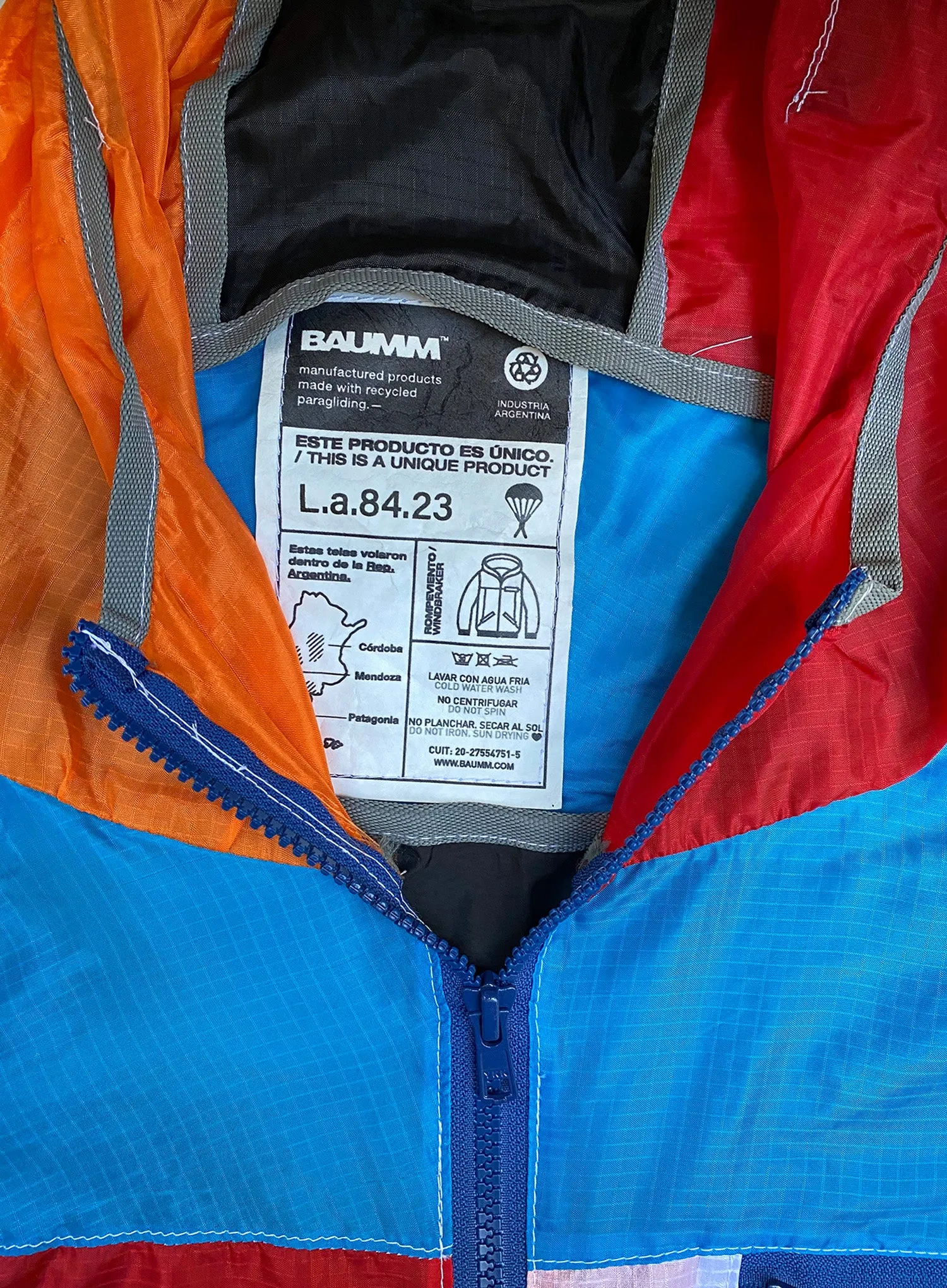 Upcycled Parachute Jacket (Large - L.a.84.23)