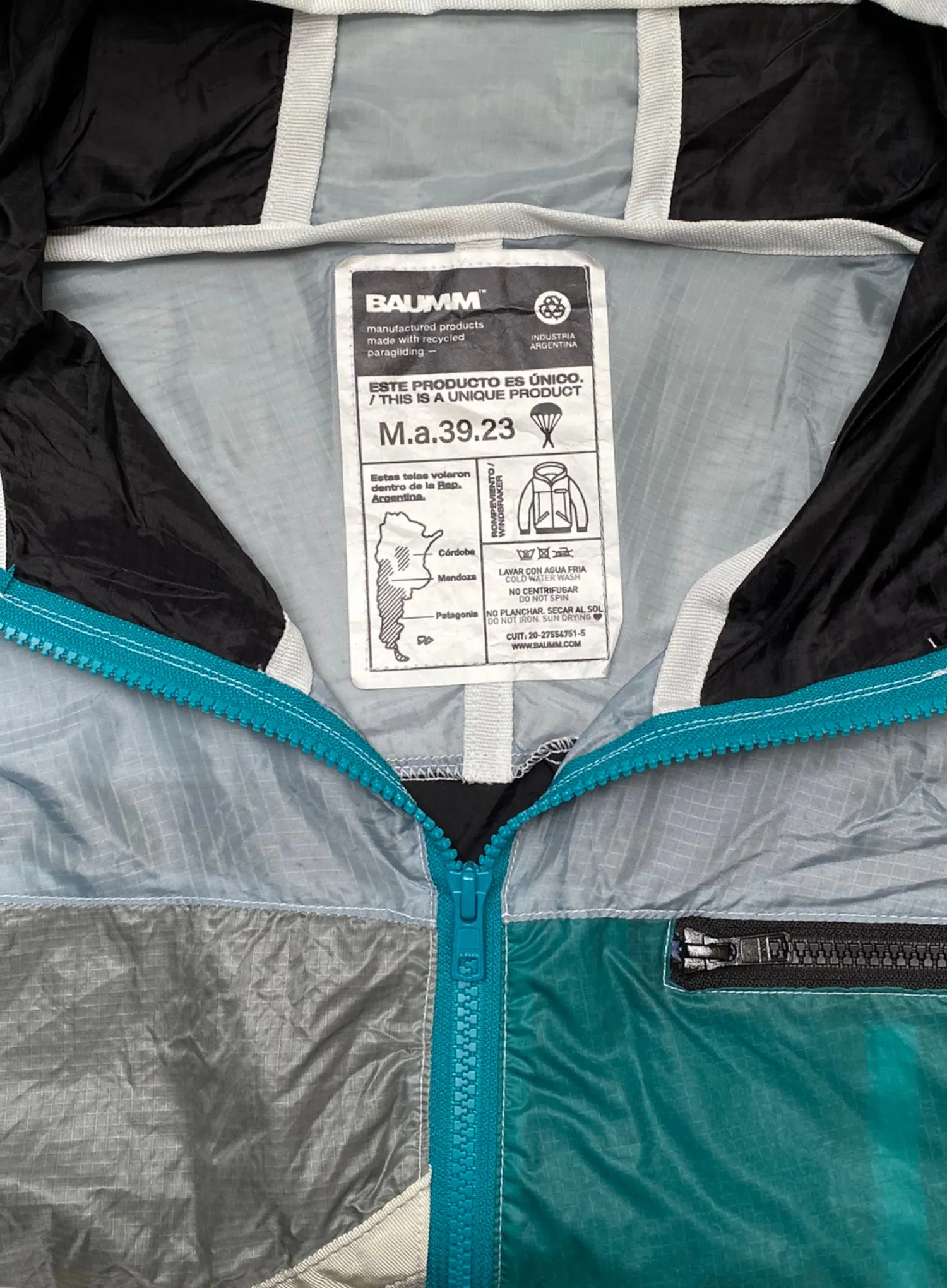 Upcycled Parachute Jacket (Medium - M.a.39.23)