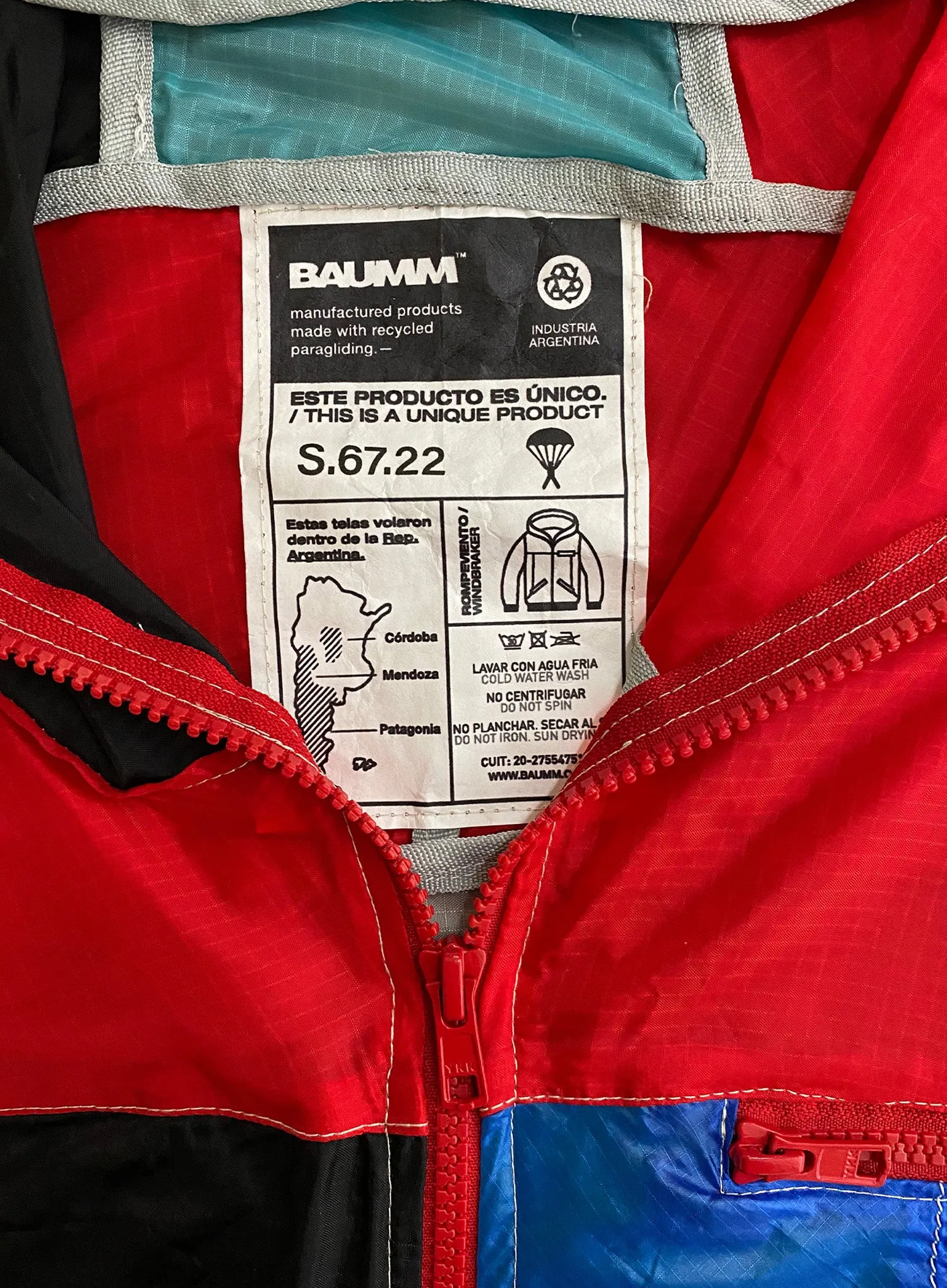 Upcycled Parachute Jacket (Small - S.67.22)