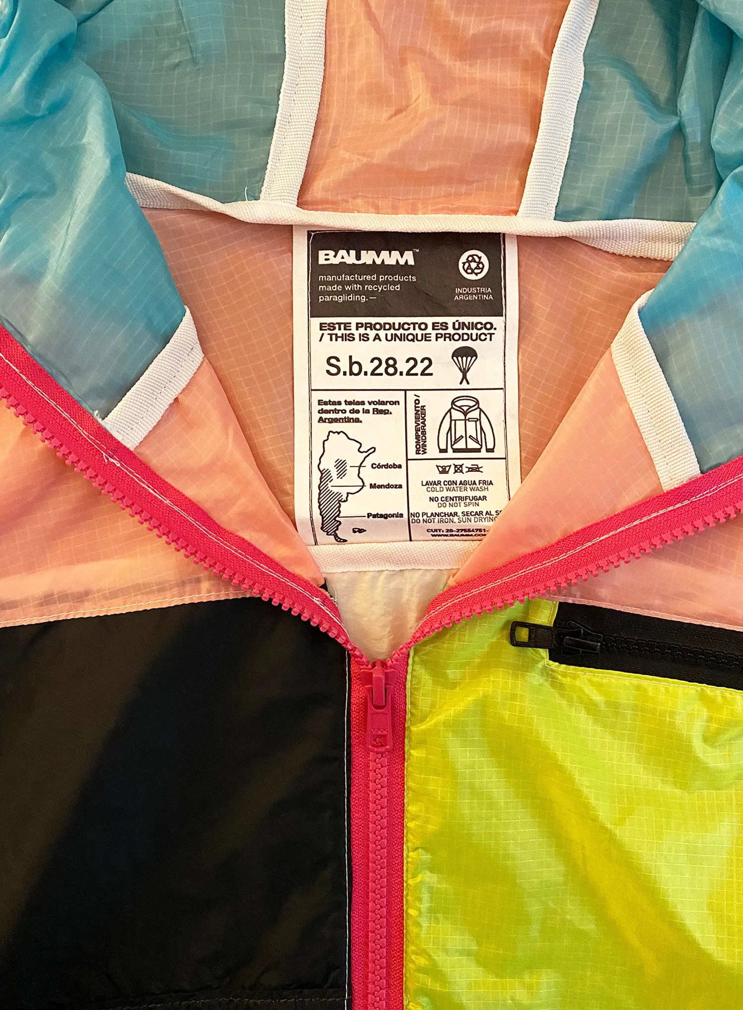 Upcycled Parachute Jacket (Small - S.b.28.22)