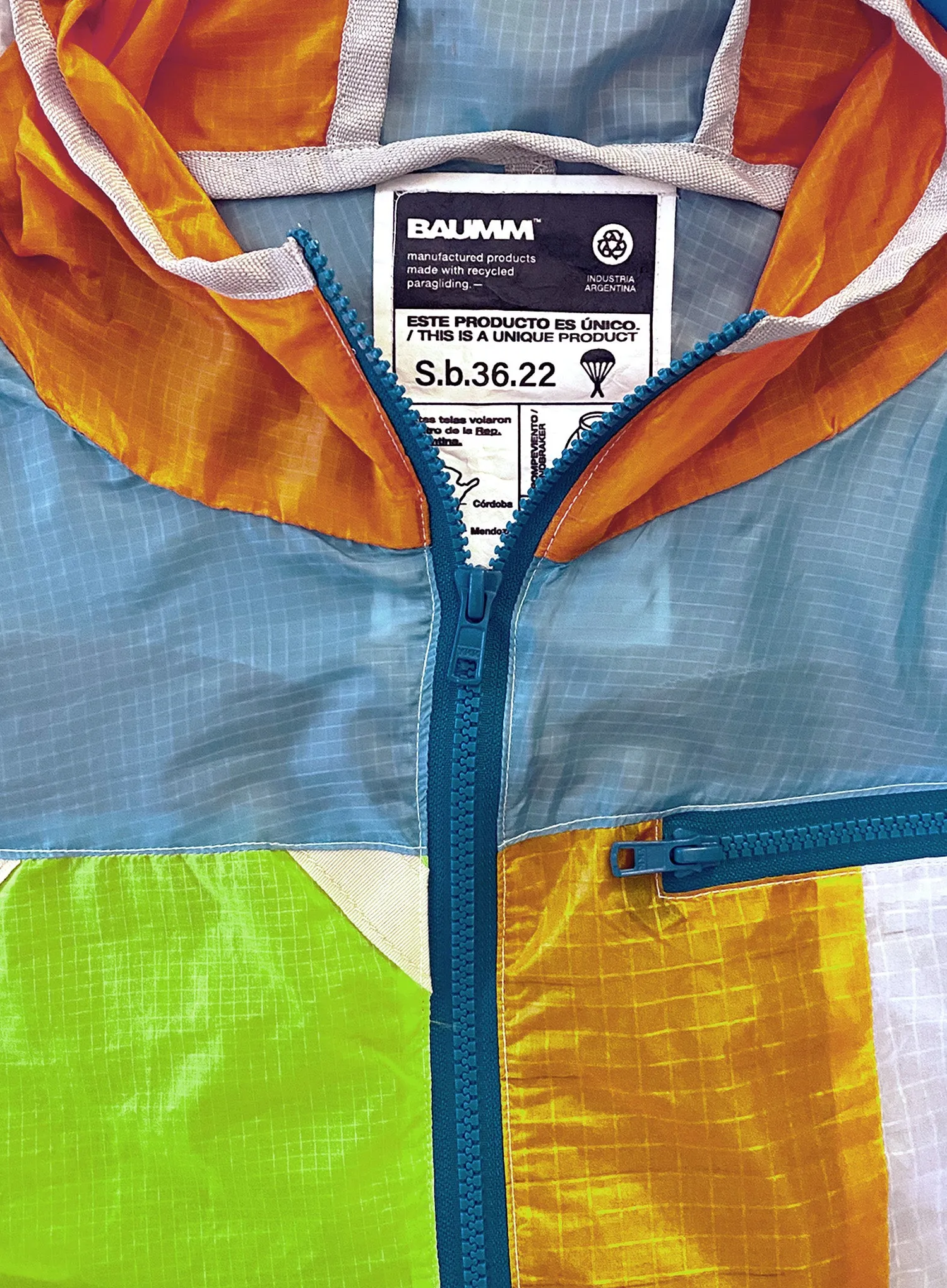 Upcycled Parachute Jacket (Small - S.b.36.22)