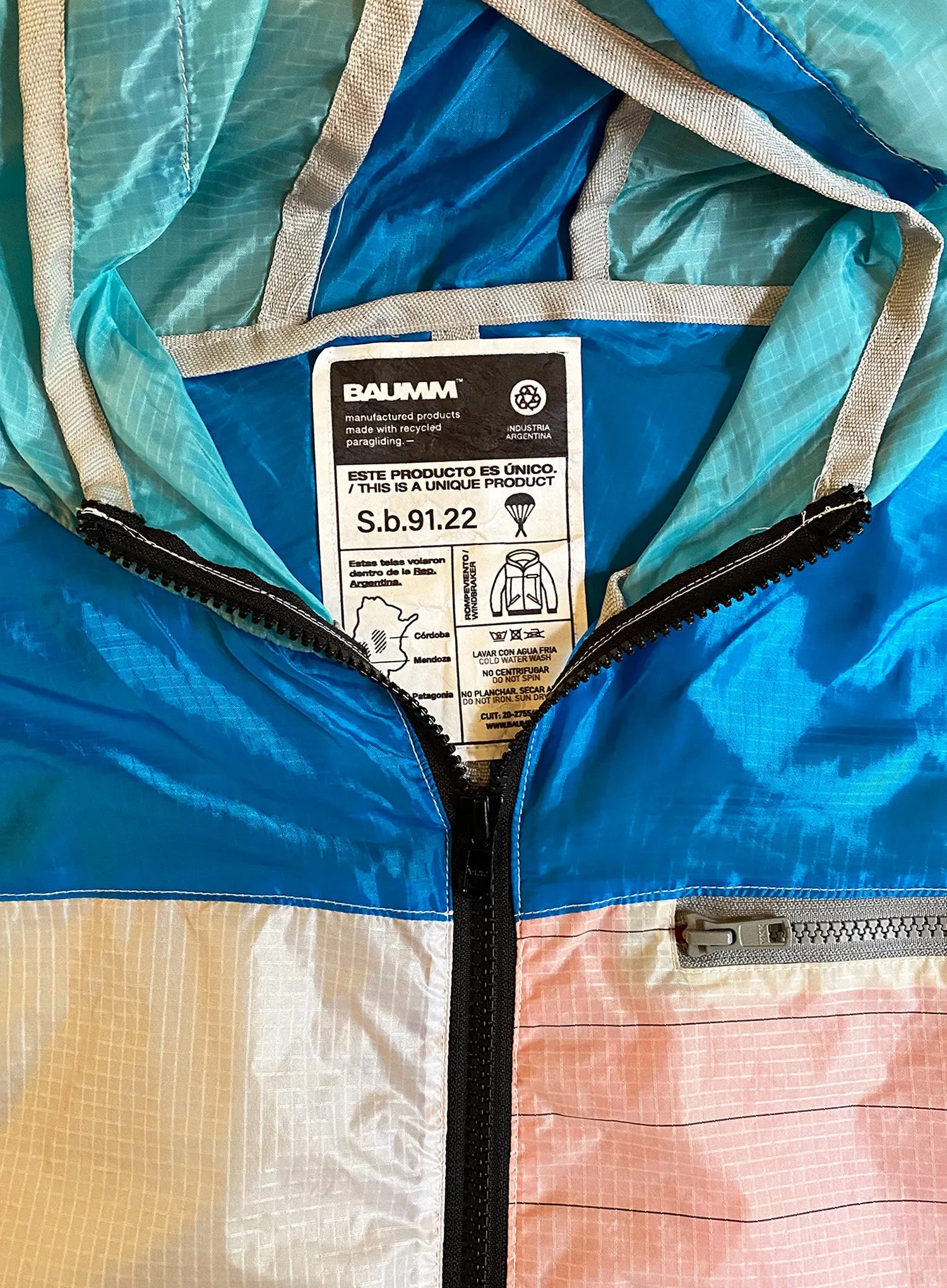 Upcycled Parachute Jacket (Small - S.b.91.22)