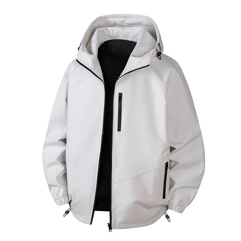 Versatile Raincoat Featuring Drawstring Hem and Stain-Resistant Material