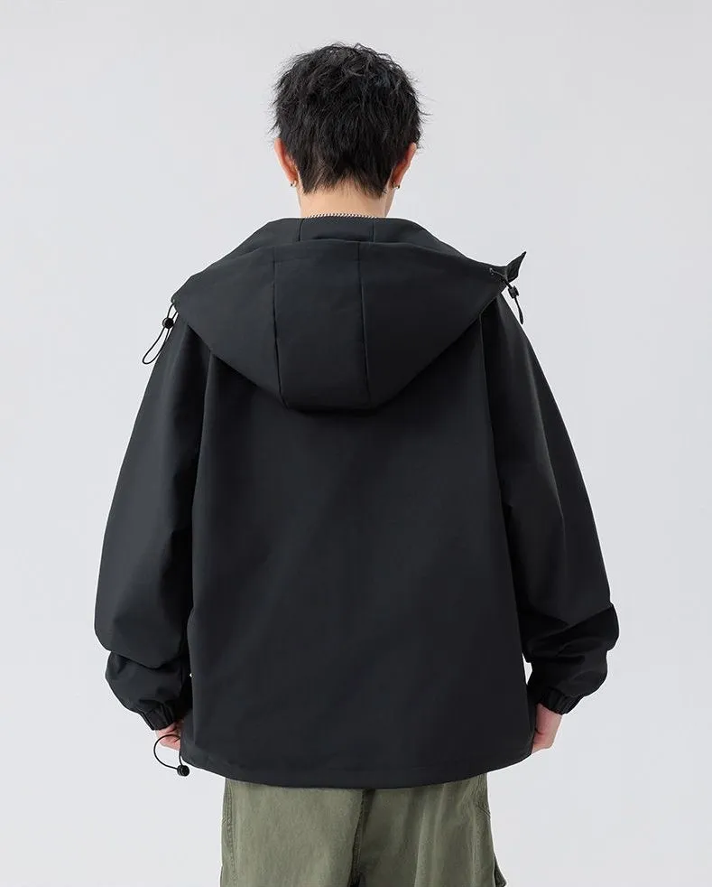 Versatile Raincoat Featuring Drawstring Hem and Stain-Resistant Material