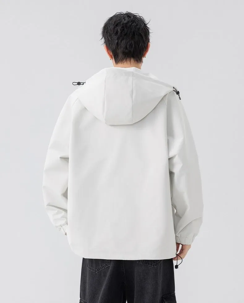 Versatile Raincoat Featuring Drawstring Hem and Stain-Resistant Material