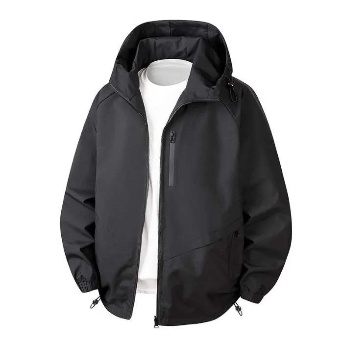 Versatile Raincoat Featuring Drawstring Hem and Stain-Resistant Material