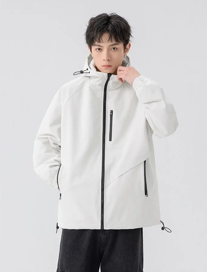 Versatile Raincoat Featuring Drawstring Hem and Stain-Resistant Material
