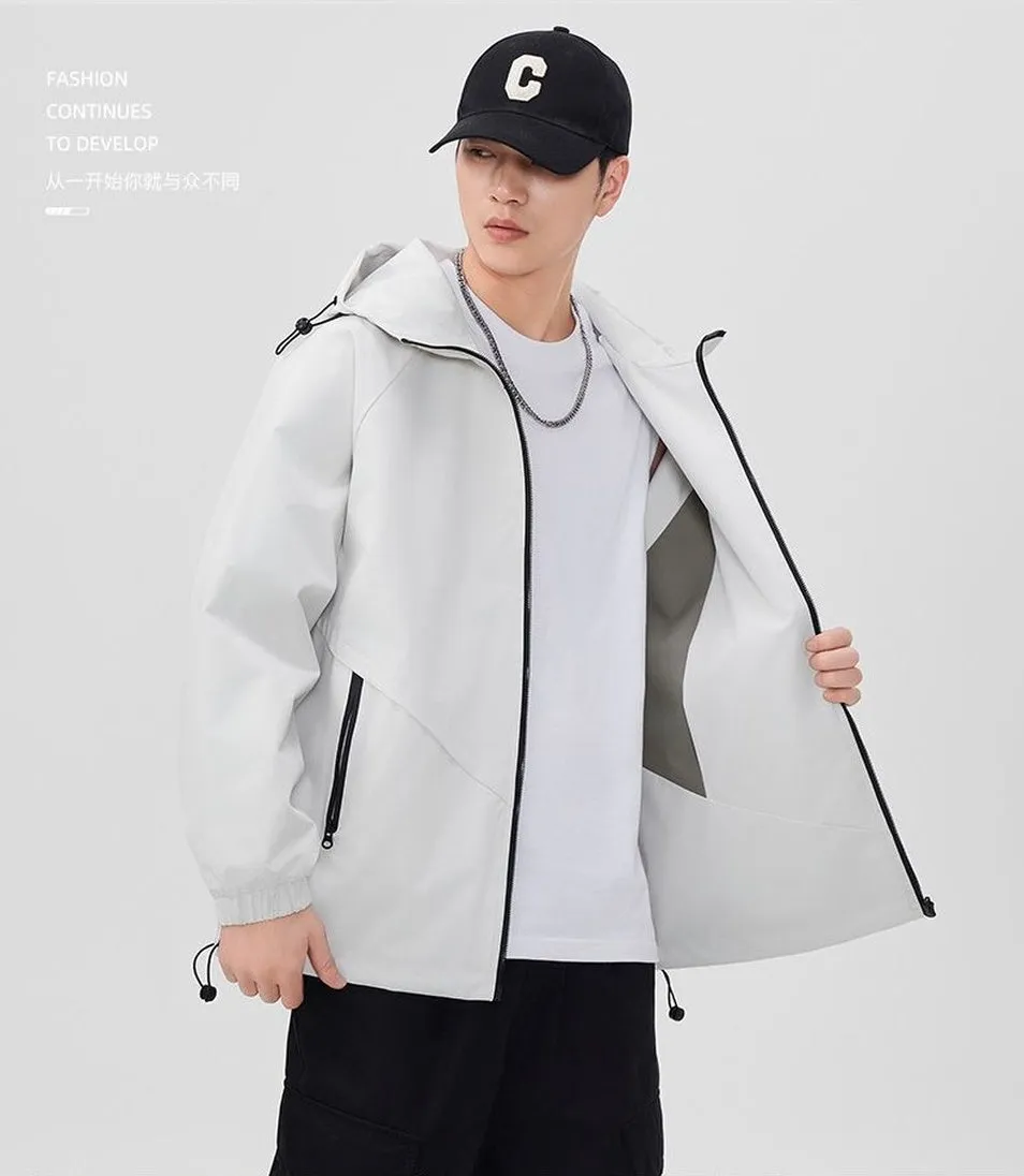 Versatile Raincoat Featuring Drawstring Hem and Stain-Resistant Material