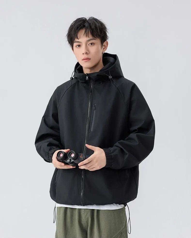 Versatile Raincoat Featuring Drawstring Hem and Stain-Resistant Material