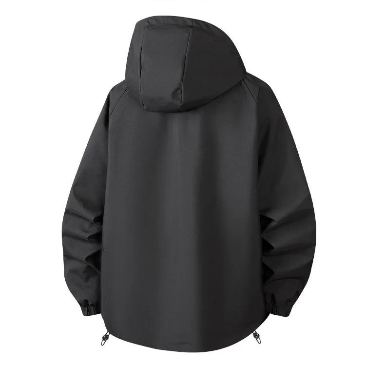 Versatile Raincoat Featuring Drawstring Hem and Stain-Resistant Material