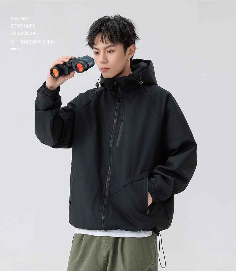 Versatile Raincoat Featuring Drawstring Hem and Stain-Resistant Material