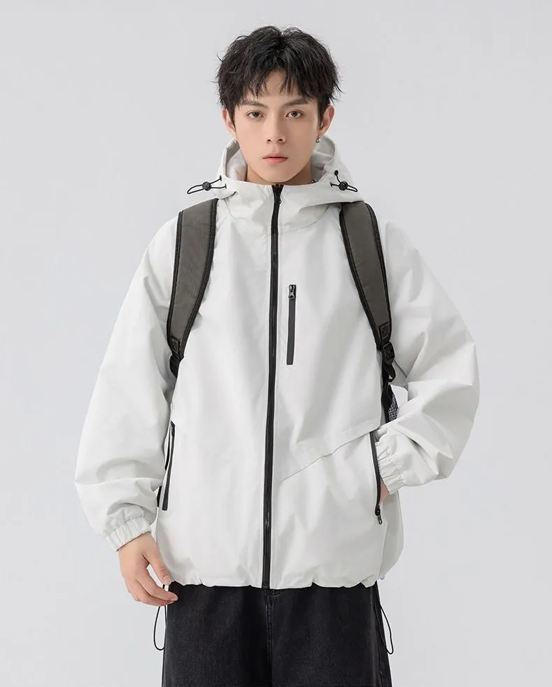 Versatile Raincoat Featuring Drawstring Hem and Stain-Resistant Material