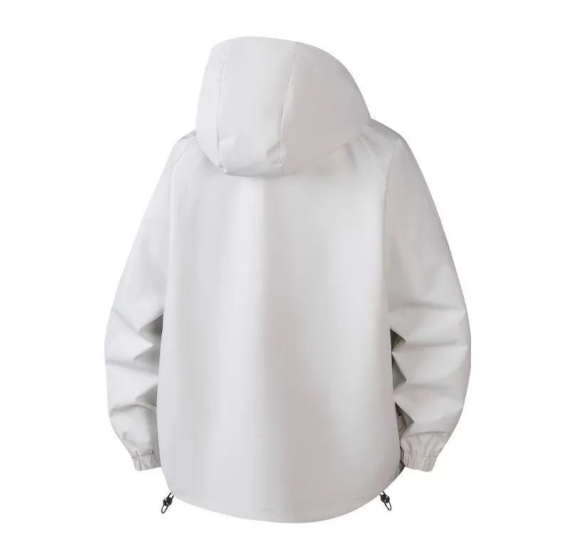 Versatile Raincoat Featuring Drawstring Hem and Stain-Resistant Material