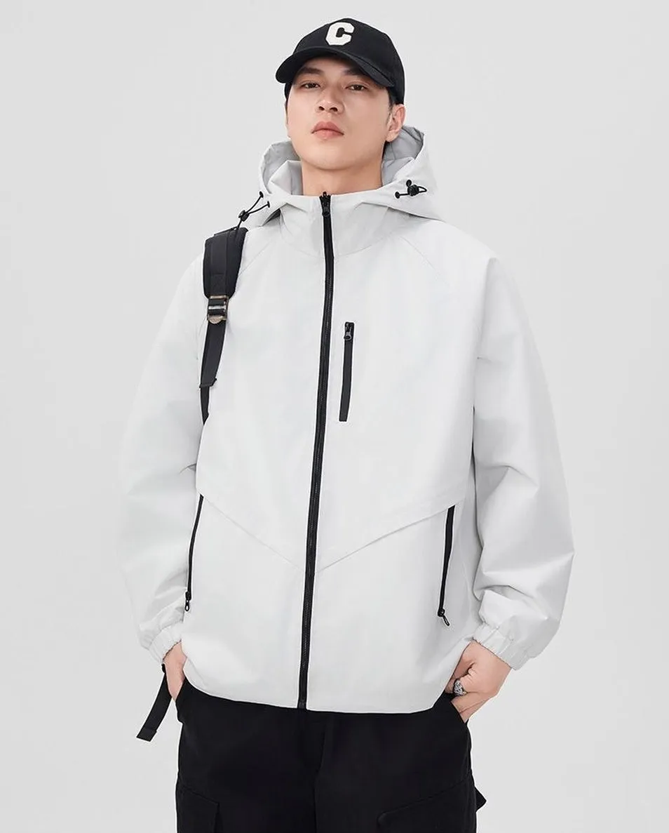 Versatile Raincoat Featuring Drawstring Hem and Stain-Resistant Material