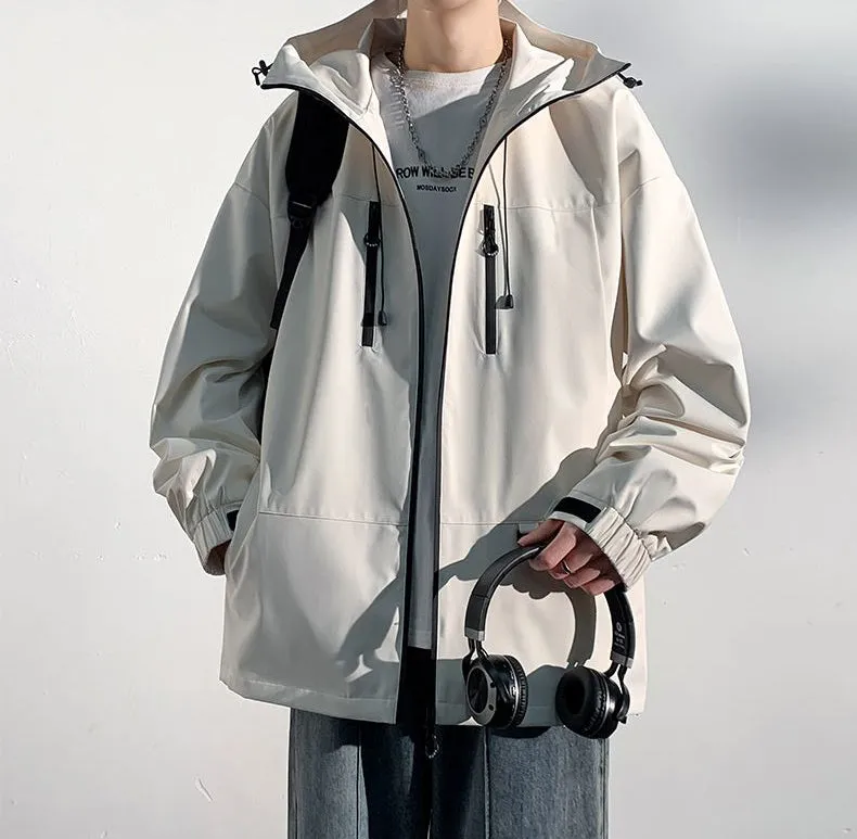 Versatile Water-resistant Rain Coat with Zip Pocket for Outdoor Adventures