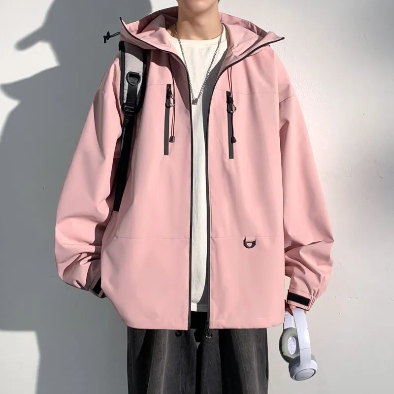 Versatile Water-resistant Rain Coat with Zip Pocket for Outdoor Adventures