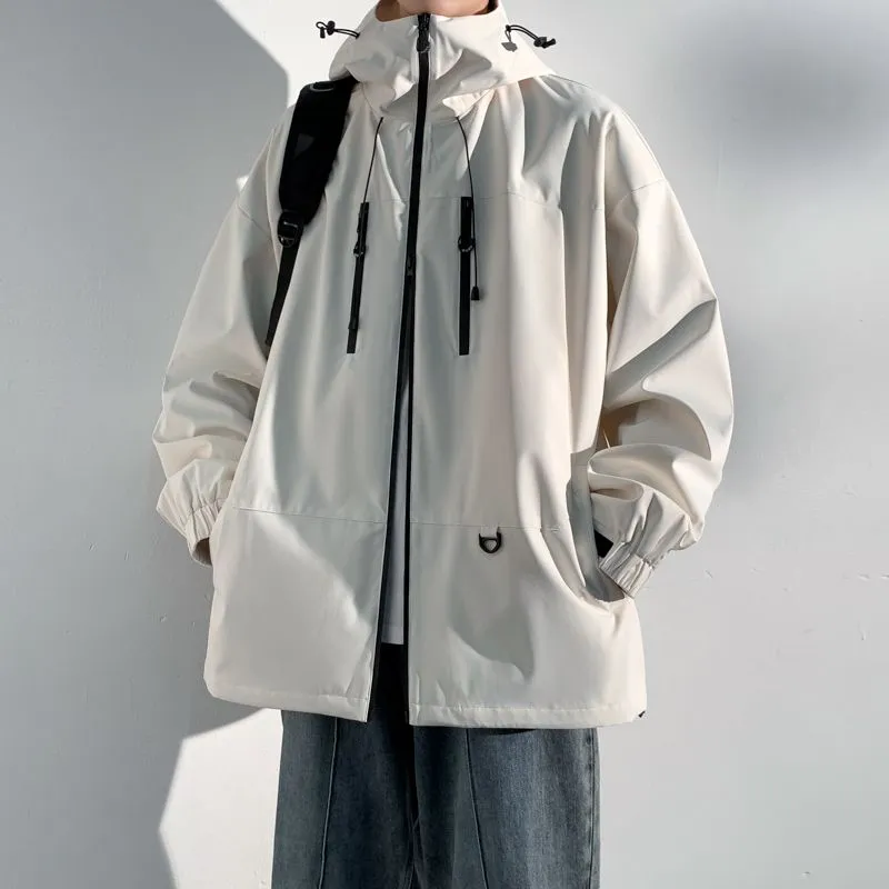 Versatile Water-resistant Rain Coat with Zip Pocket for Outdoor Adventures