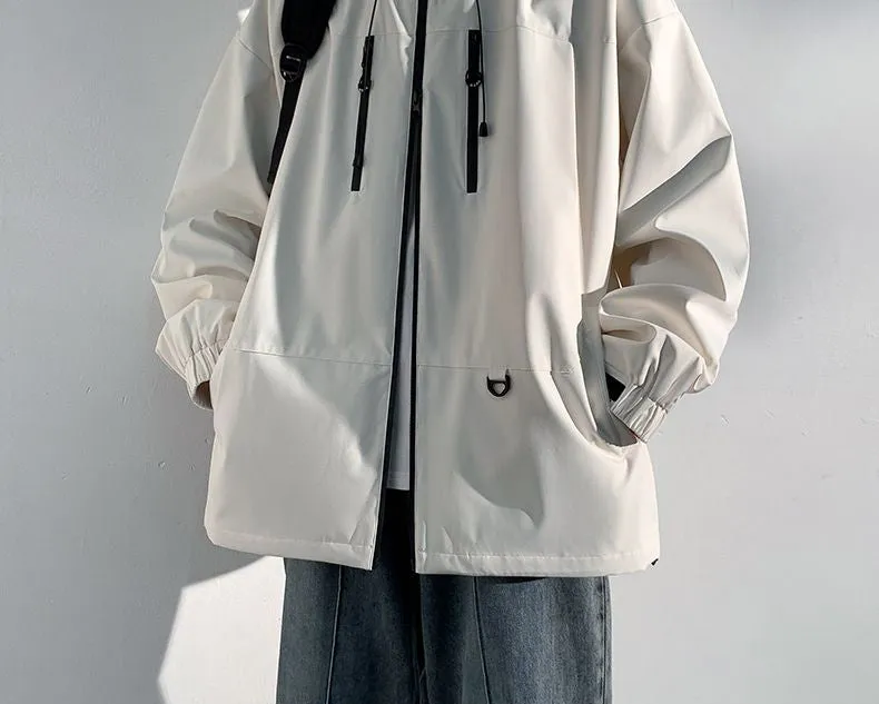 Versatile Water-resistant Rain Coat with Zip Pocket for Outdoor Adventures