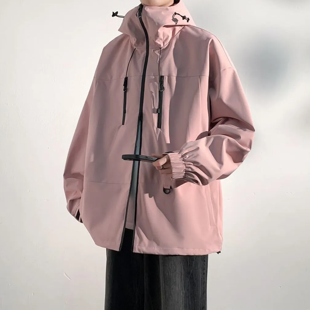Versatile Water-resistant Rain Coat with Zip Pocket for Outdoor Adventures
