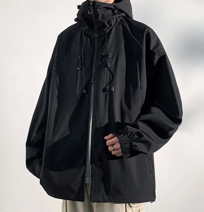 Versatile Water-resistant Rain Coat with Zip Pocket for Outdoor Adventures
