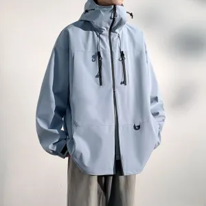 Versatile Water-resistant Rain Coat with Zip Pocket for Outdoor Adventures