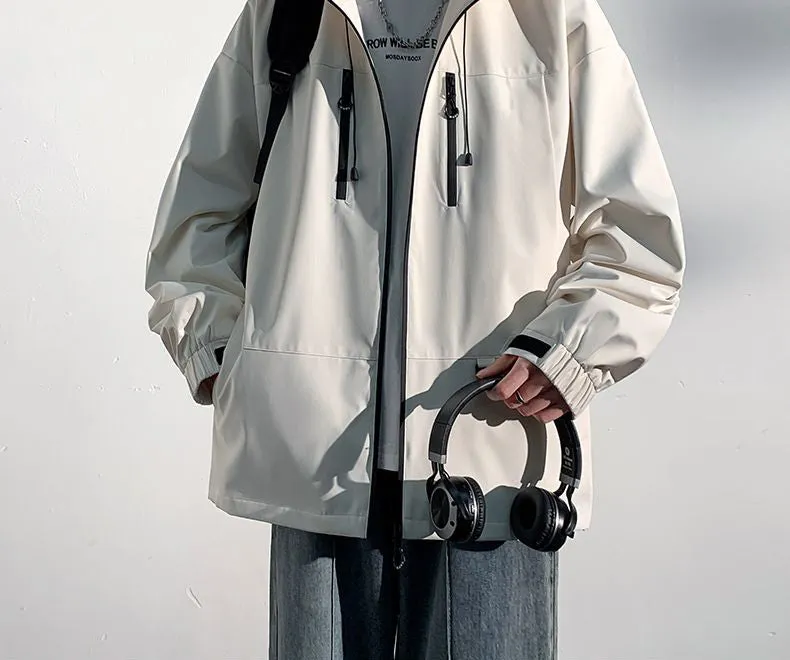 Versatile Water-resistant Rain Coat with Zip Pocket for Outdoor Adventures