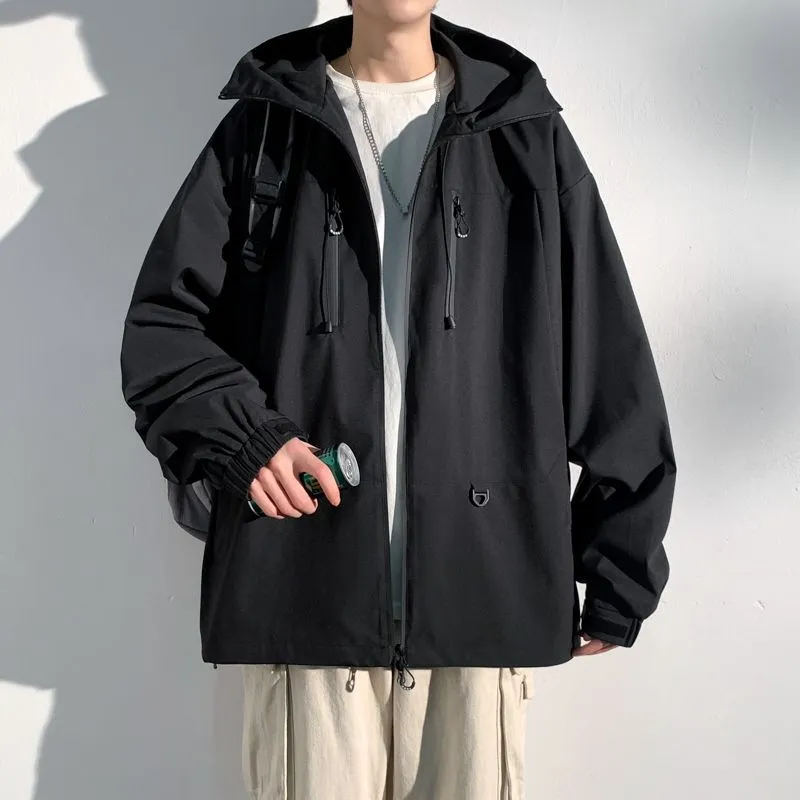Versatile Water-resistant Rain Coat with Zip Pocket for Outdoor Adventures