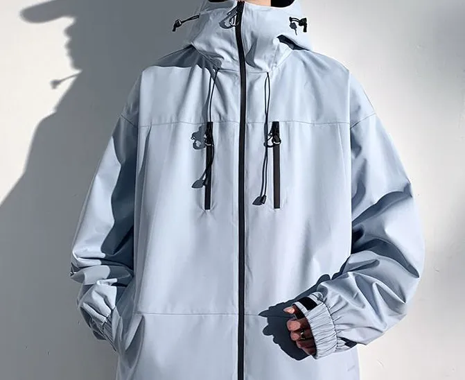 Versatile Water-resistant Rain Coat with Zip Pocket for Outdoor Adventures