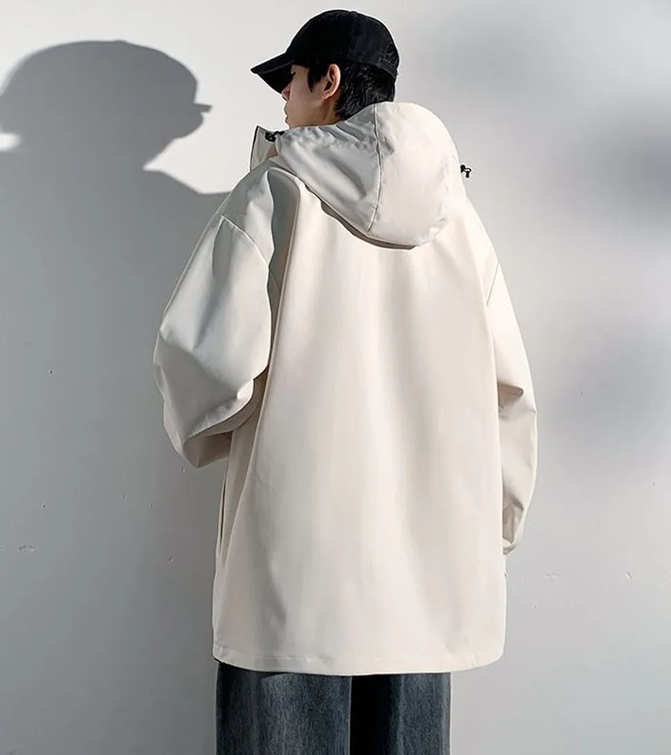 Versatile Water-resistant Rain Coat with Zip Pocket for Outdoor Adventures