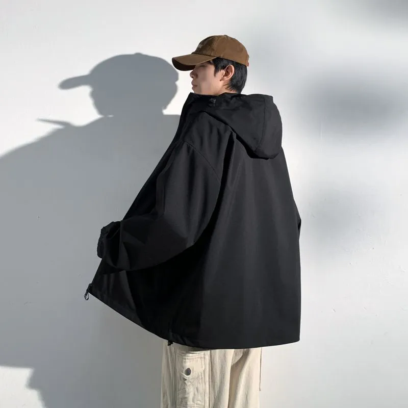 Versatile Water-resistant Rain Coat with Zip Pocket for Outdoor Adventures