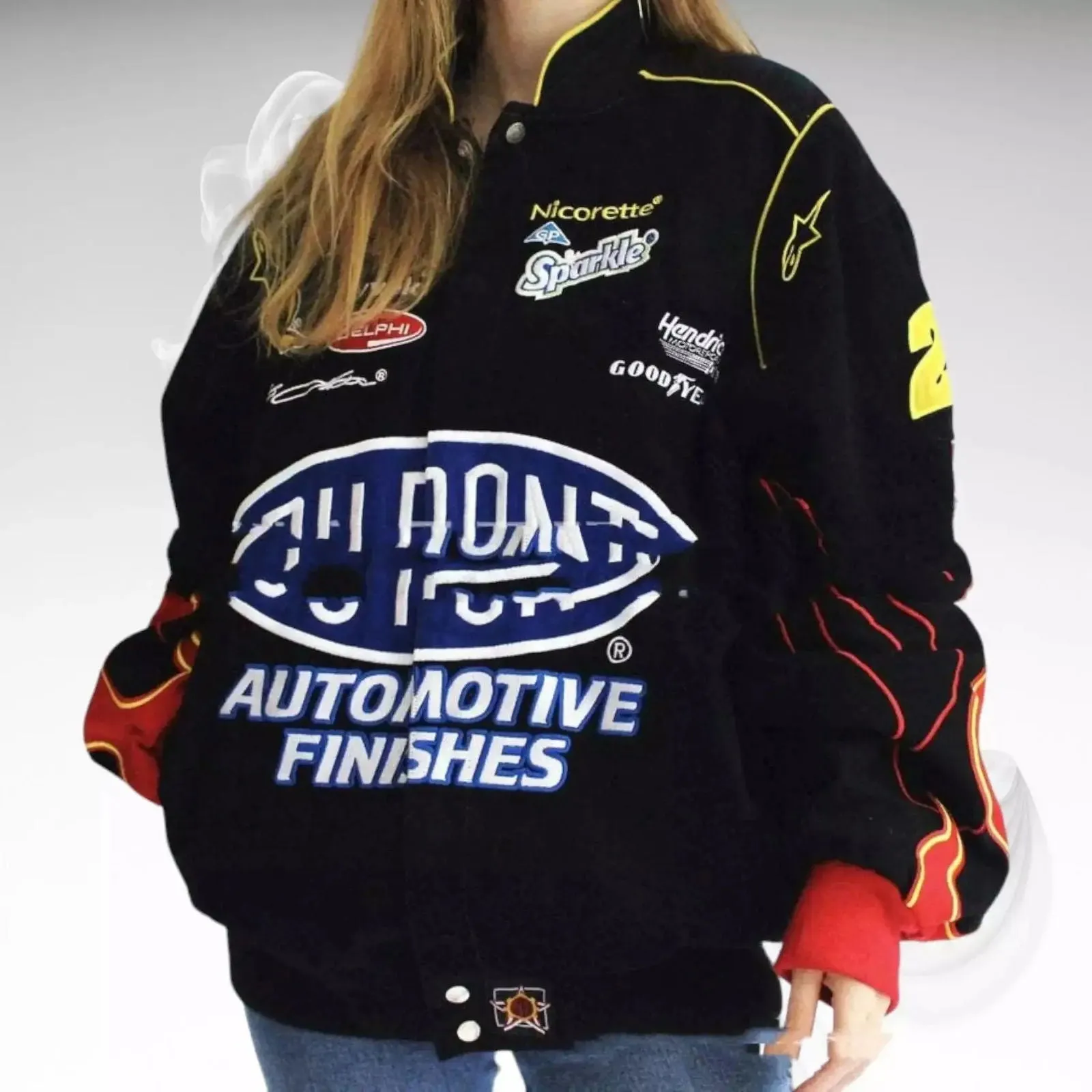 Vintage Dupont Windbreaker Printed Jacket
