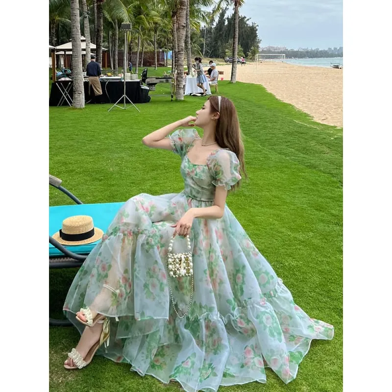 Vintage Floral Maxi Dresses