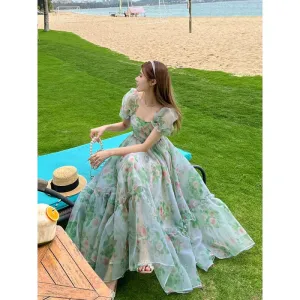 Vintage Floral Maxi Dresses
