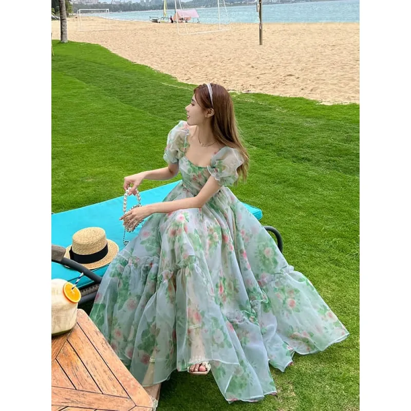 Vintage Floral Maxi Dresses