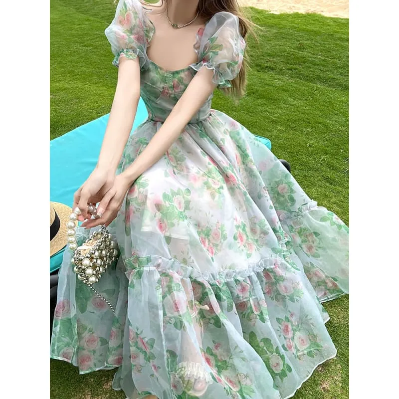 Vintage Floral Maxi Dresses